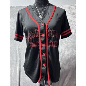 Rue21 Baseball Jersey Shirt Size S Black Red Dragon Tokyo Limited Edition Mesh